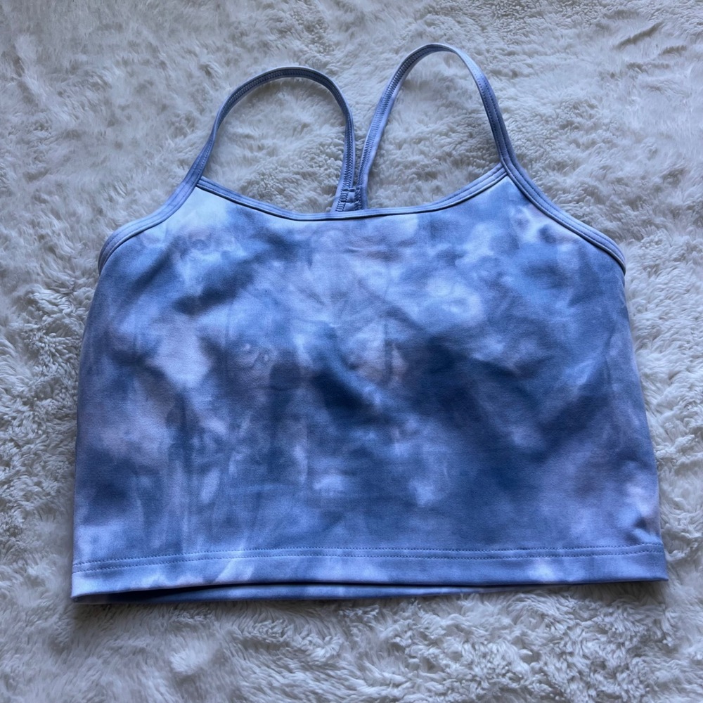 OFFLINE by Aerie Recharge Blue Tie Dye Light Support Sports Bra Small NWOT Women